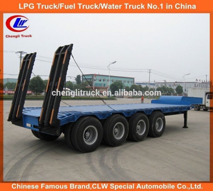 4 Essieu Extensible Lowbed Remorque 60t Images 1