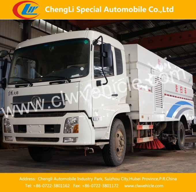 4X2 Dongfeng Sweeper Truck Sanitation Road Sweeping Images 1