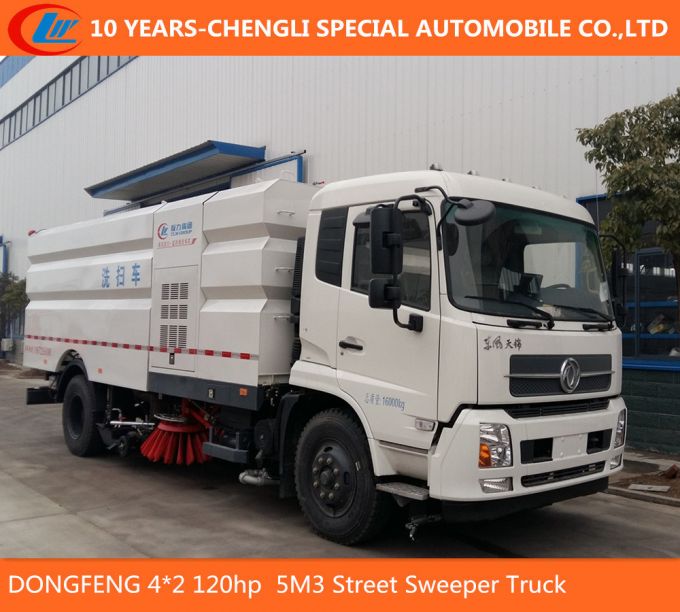 4*2 120HP 5m3 Road Sweeper Truck for Sanitation 