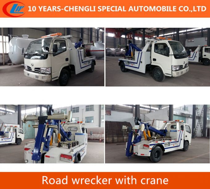 4*2 Tow Crane Road Wrecker Rescue Wrecker Truck with Crane Images 1