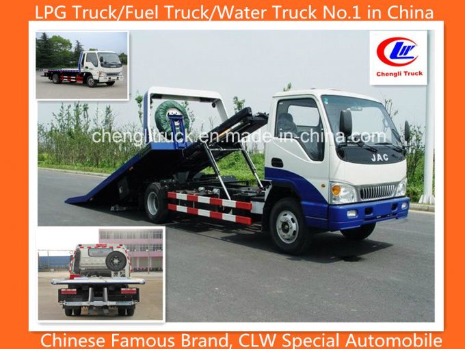 Mini JAC 4X2 2tons Flatbed Type Road Tow Wrecker Truck Images 1