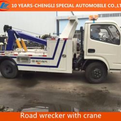 Flatbed Raod Wrecker Truck with Crane Tow Crane