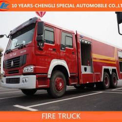 HOWO 6X4 10 Cbm Foam Fire Truck / HOWO 3axles Fire Truck