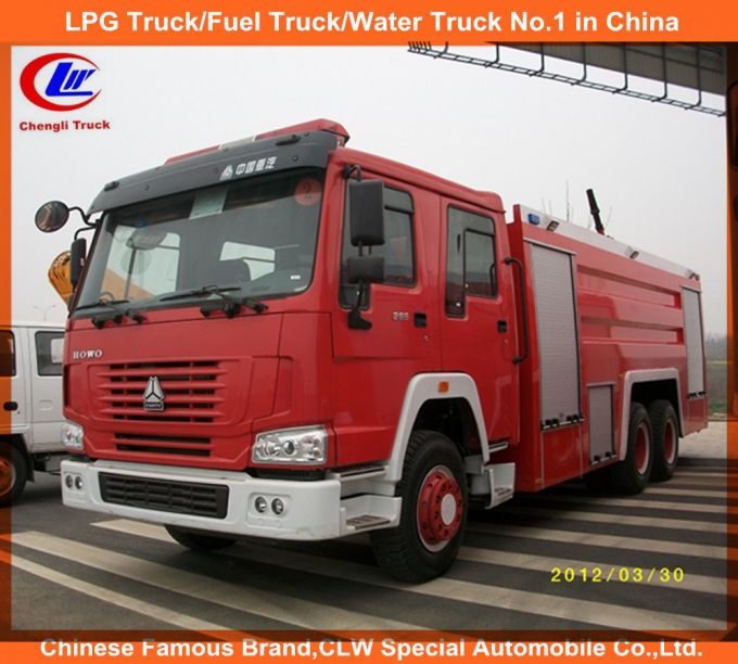 Cnhtc Sinotruk HOWO 6X4 266HP Water Foam Fire Sprinkler Truck Images 1