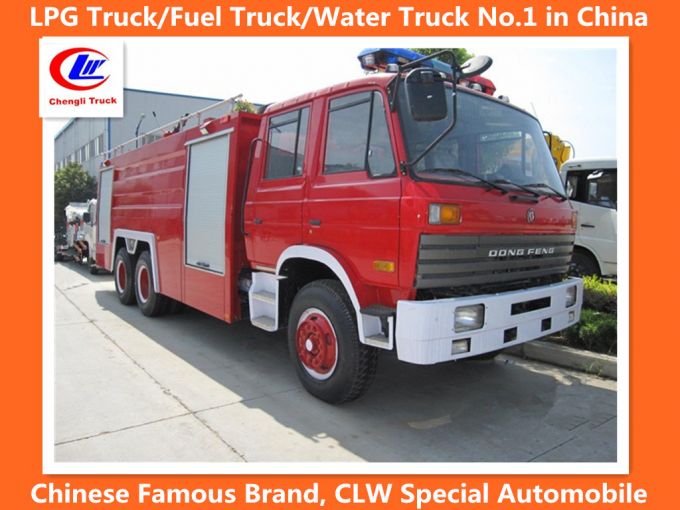 Heavy Duty Dongfeng 6*4 Water Tank Foam Fire Pump Truck for Sale Images 1
