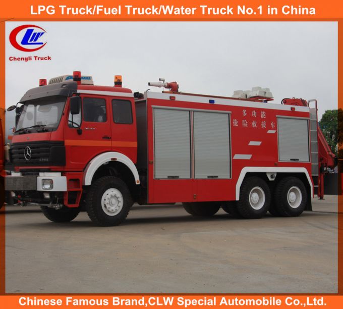 North Benz Beiben Fire Rescue Water Tank Fire Fighting Truck Price Images 1
