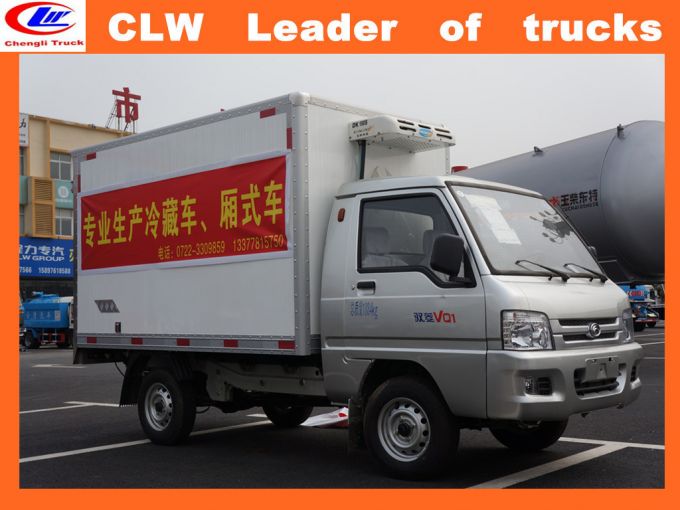 4X2 Mini Freezer Truck for 1ton Cold Fish Transport Truck Images 1