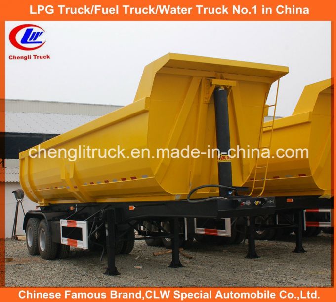 2 Axle 24cbm U-Shape End Tipper Truck Semi Trailer Images 1