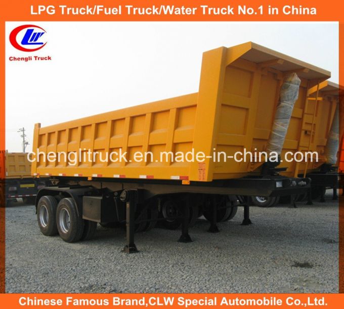 Heavy Duty 2 Axle Square Shape End Tipper/ Dump Truck Trailer Images 1