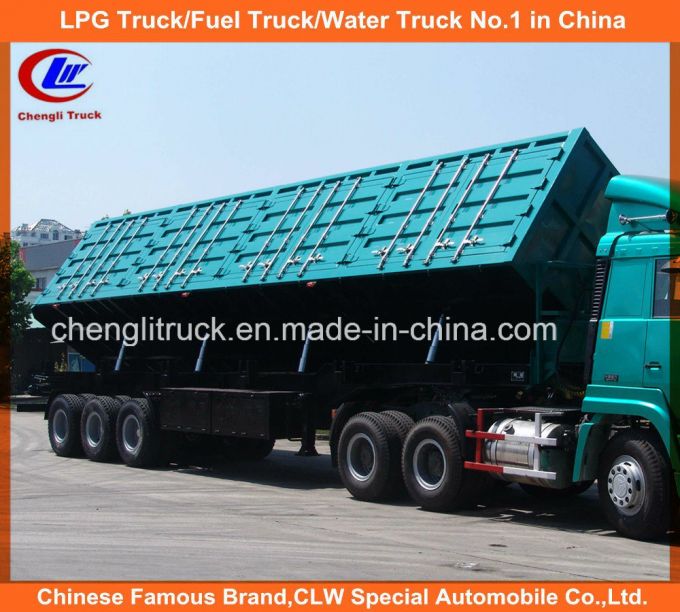 Heavy Duty Tri-Axle 50ton Side Tipper Truck Trailer for Mineral Transportation Images 1
