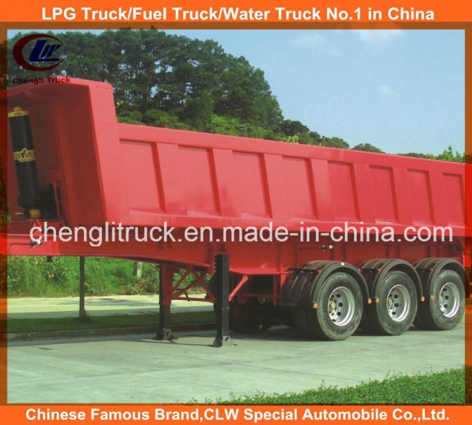 Heavy Duty Tri-Axle Square End Tipping Dumper Truck Trailer Images 1
