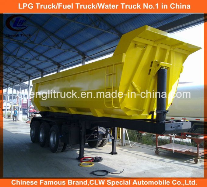 Heavy Duty 3-Axle 25cbm Dump Trailer End Tipper Semi Trailer Images 1