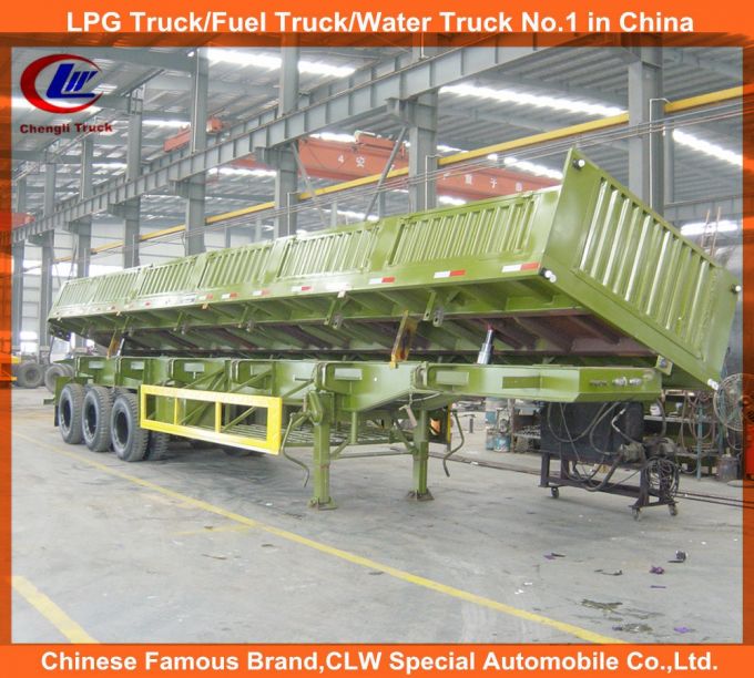 Heavy Duty 3 Axle 40ton Mineral Side Tipper Semi Trailer Images 1