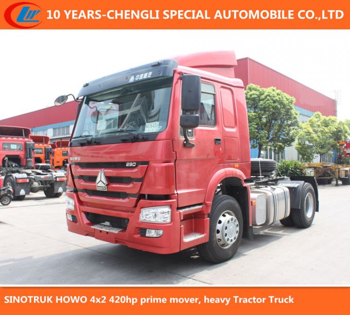 Sinotruk HOWO 4X2 420HP Prime Mover, Heavy Tractor Truck Images 1