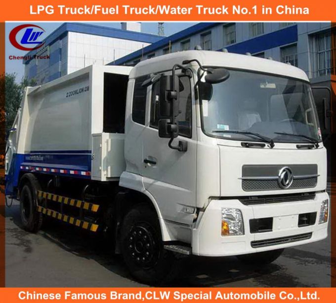Heavy 6 Wheels Dongfeng Tianjin 6tons Compressed Garbage Truck 8m3 Compactor Garbage Truck Images 1