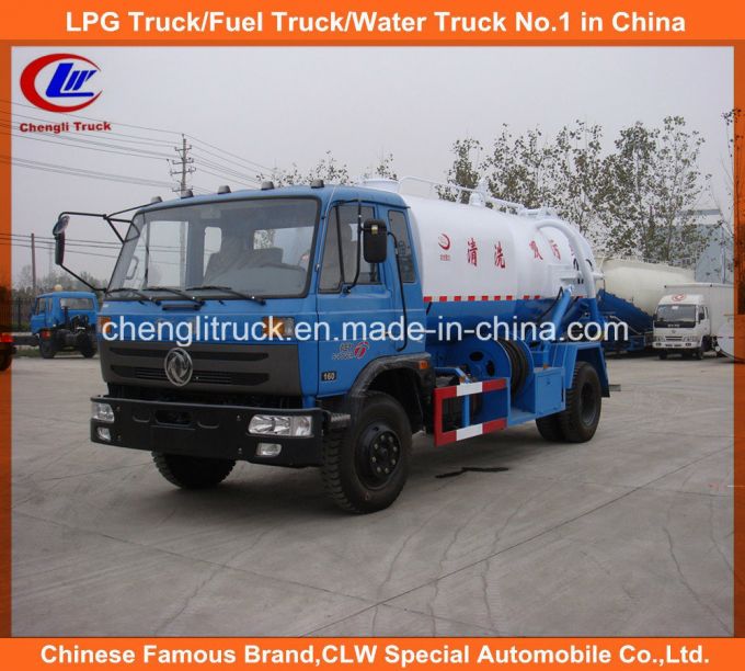 4X2 Cummins 180HP Dongfeng High Pressure Sewage Suction Truck Images 1