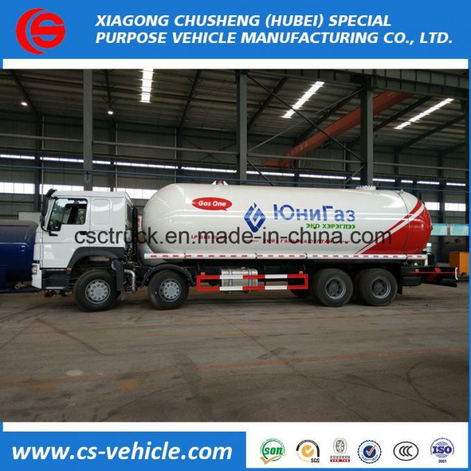 Sinotruk 8X4 35500L 35.5m3 LPG Transport Truck LPG Tank 
