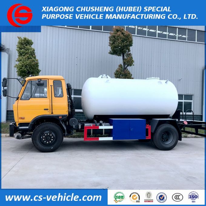 Dongfeng 4X2 10000L LPG Bobtail 10m3 5 Tons LPG Filling Tank Truck 