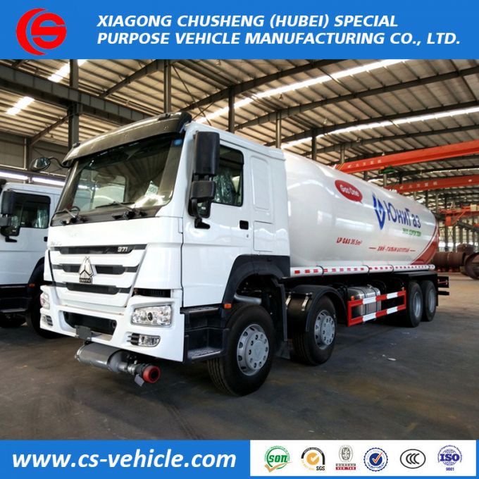 HOWO 8X4 12 Wheeler 18 Ton LPG Gas Transport Tank Trucks on Sale 