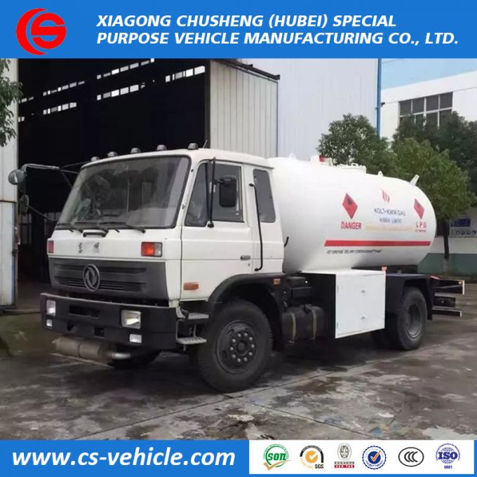 Low Price 15000liters 15cbm 8tons Dongfeng LPG Bobtail Tanker Trucks for Sale 
