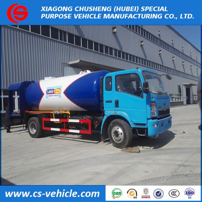 Factory Supplier 10m3 12m3 5ton 6ton LPG Bobtail Tank Truck for LPG Refilling 