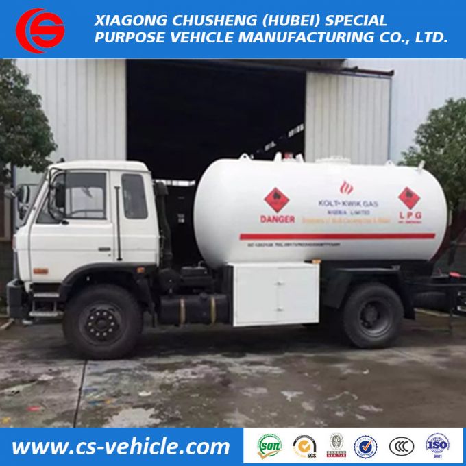 Nigeria Market 8mt 8tons LPG Propane Cooking Gas Bobtail Tanker Trucks with Durable Quality 