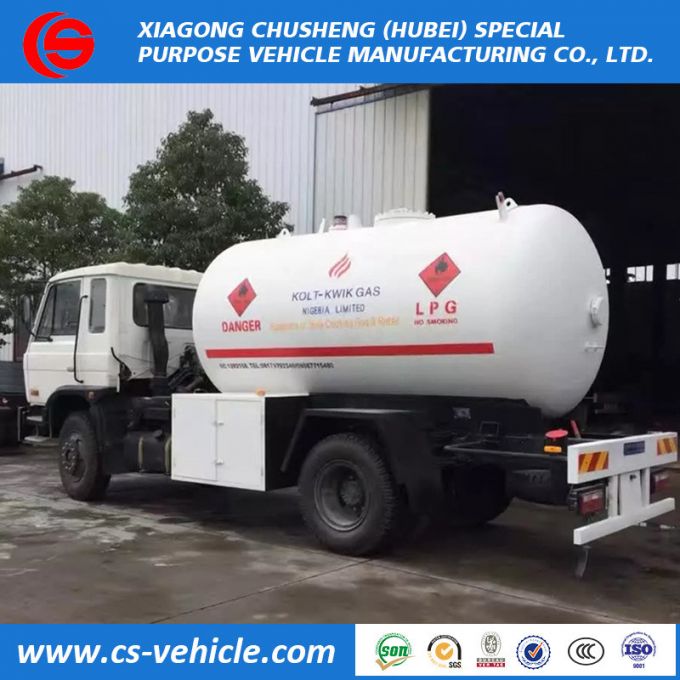 Promotional 15000liters 15cbm 8tons Dongfeng LPG Bobtail Tanker Trucks for Sale 