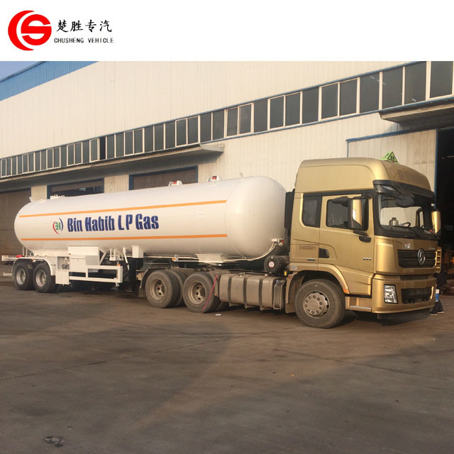 3 Axles 25tons 56000liters  S516 Material LPG Tank LPG Semi Trailer for Sale 