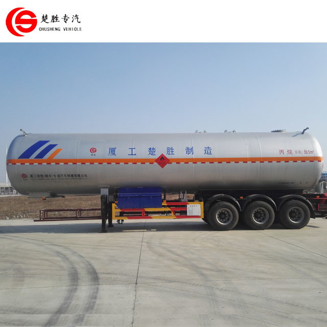 3 Axles 56cbm 56000 Liters 56m3 LPG Propane Tanker Trailer 