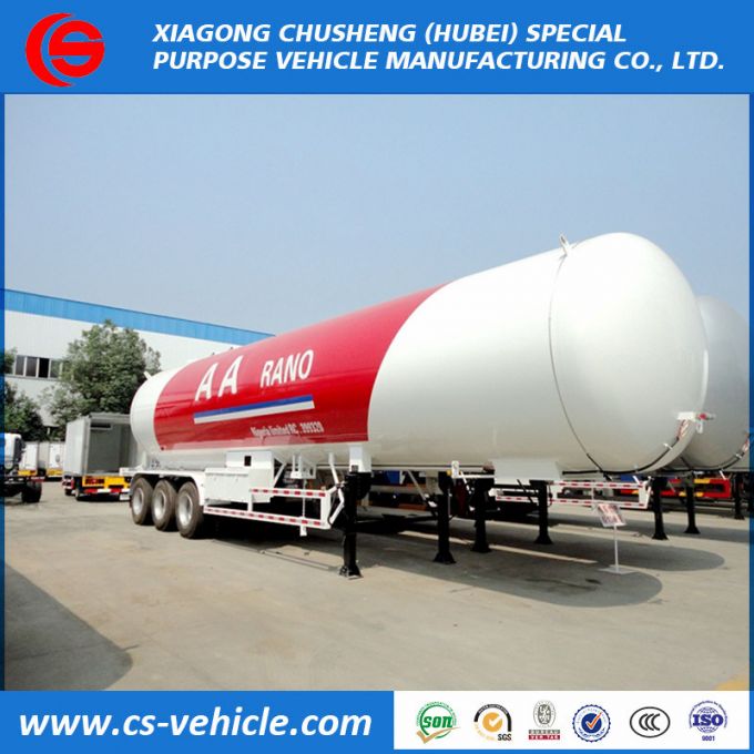 Tri-Axle 25t LPG Gas Tank Trailer 56m3 LPG Tank Trailer for Nigeria 