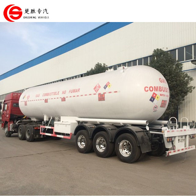 3 Axles 56cbm LPG Gas Transport Trailer for Sale 