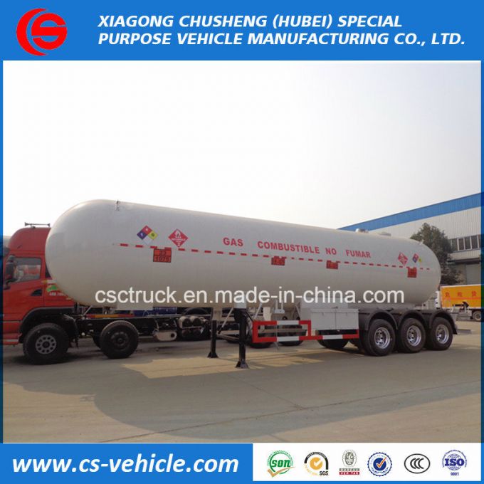  3 Axle 53000L 53cbm 53m3 LPG Transport Trailer 25t LPG Tank Trailer 