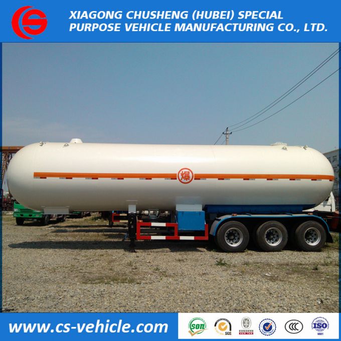 Nigeria Triaxle 20t LPG Gas Trailer 50000liters LPG Tanker Trailer 