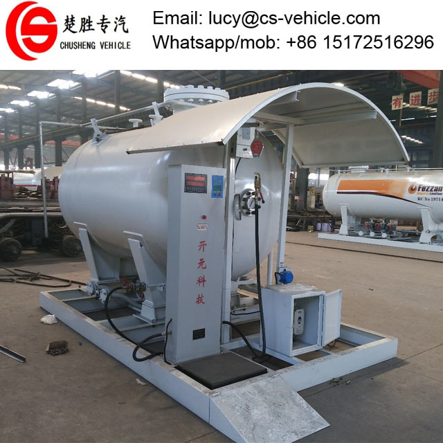 5000 Liters 10000 Liters Gas Station LPG Filling Plant 2.5mt 5mt LPG Mobile Station for Sale 