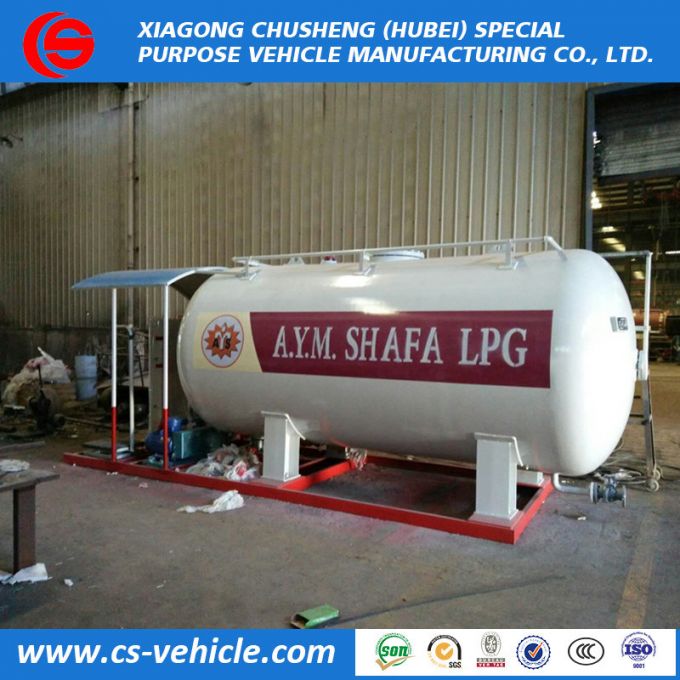 20000liters LPG Tank Skid, 20m3 Filling Station, 10tons Gas Tank with Double Filling Nozzles 