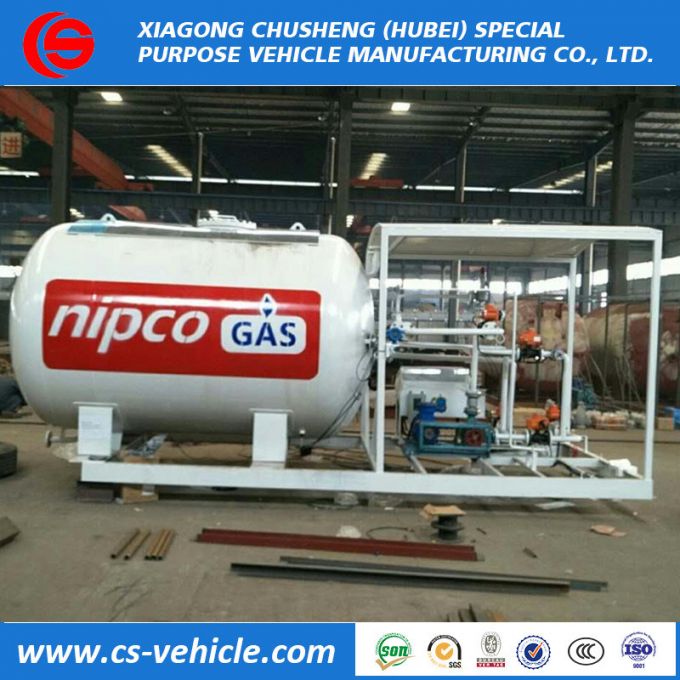 Factory Customized 20, 000L LPG Skid 10tons Tank Station LPG Refilling Gas Plant for Nigeria Market 