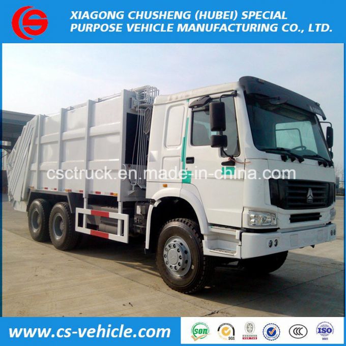 Sinotruck HOWO 10-Wheeler 16cbm 16m3 10t Compactor Garbage Truck 