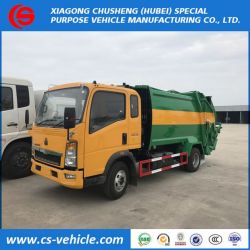 HOWO Small 5m3 Compactor Garbage Truck 4 Tons Garbage Truck