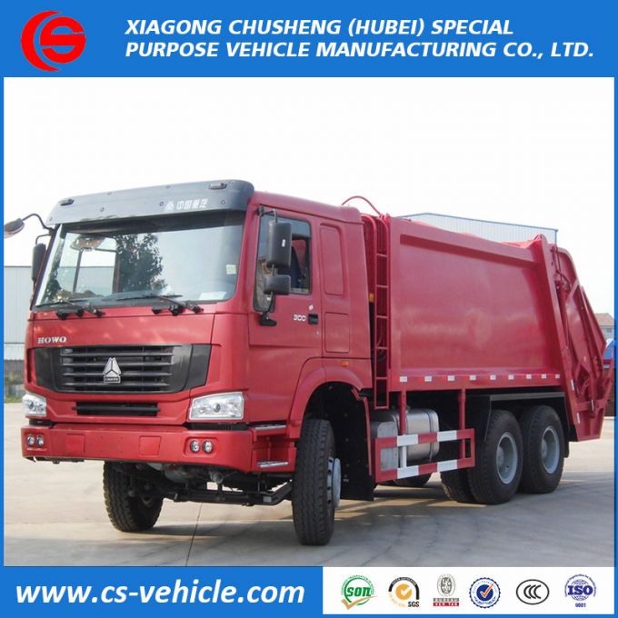 HOWO 6X4 16m3 16cbm Compressed Waste Collection Trucks Garbage Cleaning Truck for Sale 