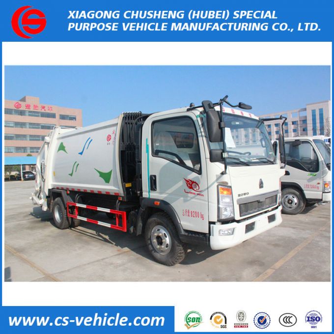 Sinotruk HOWO 4X2 5m3 Garbage Compactor Truck 3 Tons Garbage Truck 