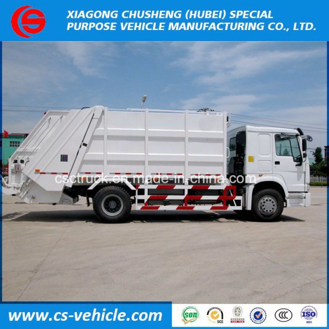 HOWO 6-Wheels 8 Tons Garbage Truck 12cbm Compression Garbage Truck 