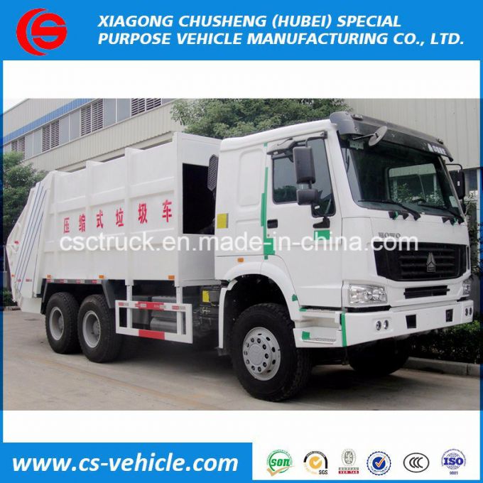 Sinotruck HOWO 10-Wheeler 16cbm 16m3 10t Compression Garbage Truck 