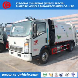 HOWO 4X2 8m3 8cbm Compressed Trash Trucks Garbage Cleaning Truck for Sale