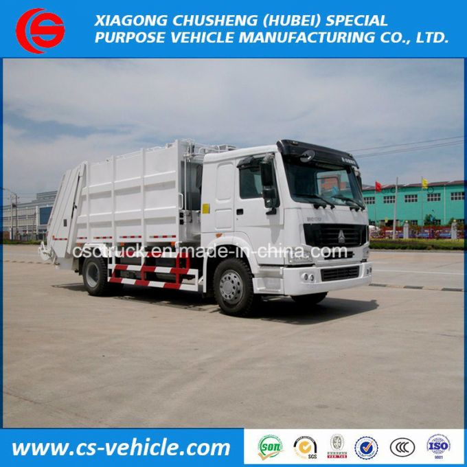 Heavy Duty HOWO 4X2 266HP 12m3 Waste Collection Truck 12m3 Compactor Garbage Truck 