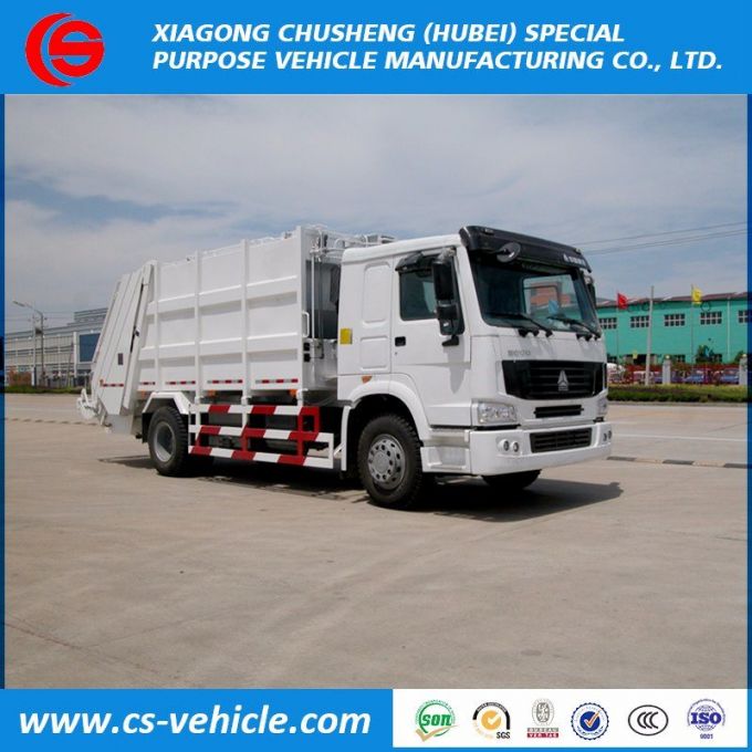 HOWO 6-Wheeler 8tons Garbage Truck 12m3 Garbage Compactor Truck 