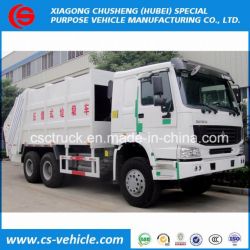 Heavy HOWO 10-Wheels 16cbm 16m3 10 Tons Compactor Garbage Truck