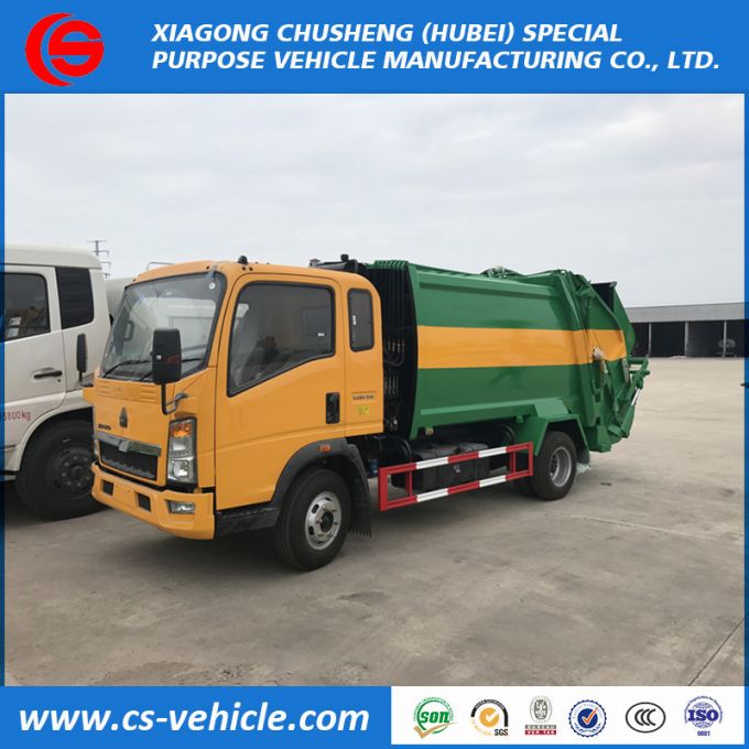 HOWO Mini 5cbm Compactor Garbage Truck 4 Tons Garbage Truck 