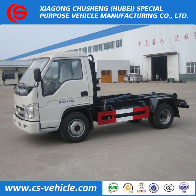 Environmental Hydraulic 3tons Hooklift Garbage Trucks for Sale 