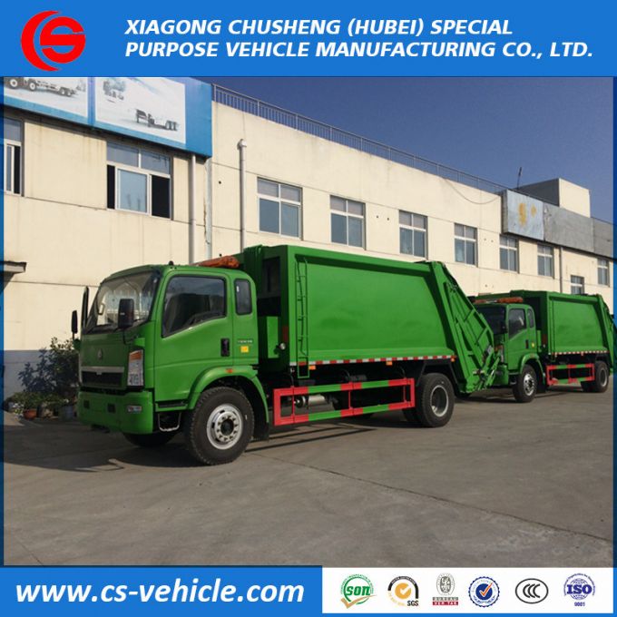 Sinotruk HOWO 6-Wheel Garbage Compactor Truck Small 4cbm-6m3 Garbage Truck 