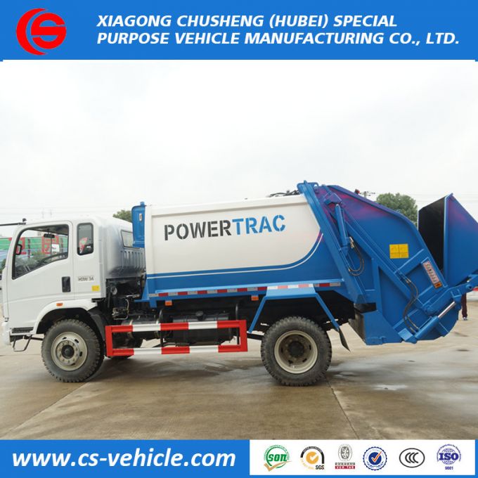 HOWO 4X2 10m3 Small Garbage Truck Used Garbage Compactor Truck 